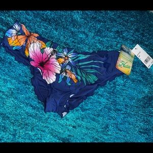 🌺🌴Hobie Bikini Bottoms! Hawaiian 🌸 Flowers Beach Vacay Wear NWT SZ L MSRP $34